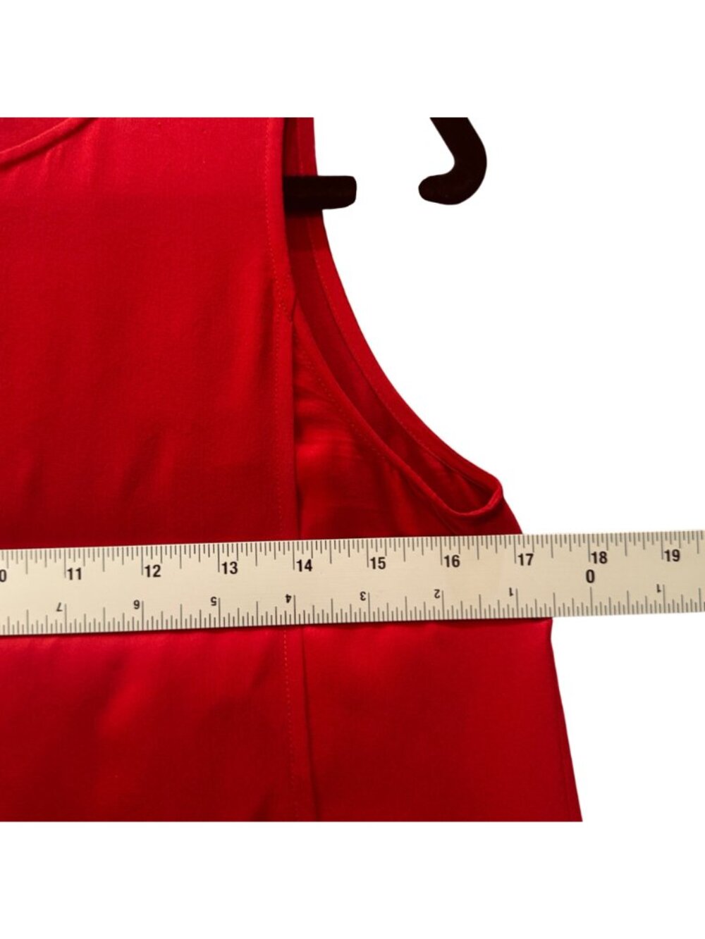 APESI Silk Sleeveless Dress Wrap Front Size 38 - XS- Midi Red Minimalist Quiet L - Picture 8 of 9